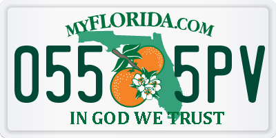 FL license plate 0555PV