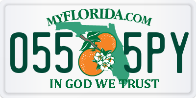 FL license plate 0555PY