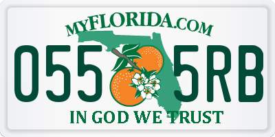FL license plate 0555RB