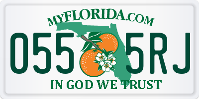 FL license plate 0555RJ