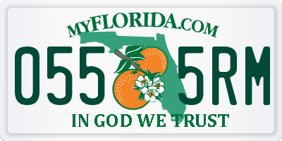 FL license plate 0555RM