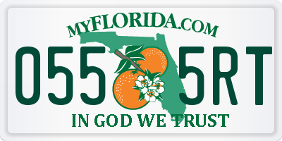 FL license plate 0555RT