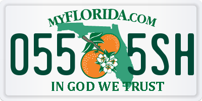 FL license plate 0555SH