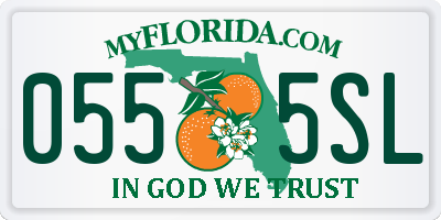 FL license plate 0555SL