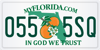 FL license plate 0555SQ