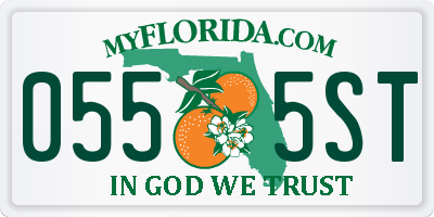 FL license plate 0555ST