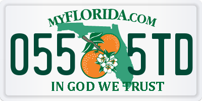 FL license plate 0555TD
