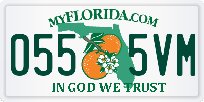 FL license plate 0555VM