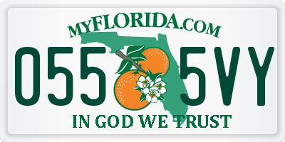 FL license plate 0555VY