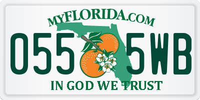 FL license plate 0555WB