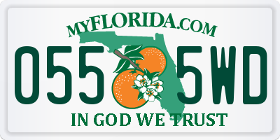 FL license plate 0555WD