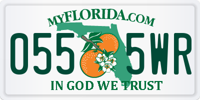 FL license plate 0555WR