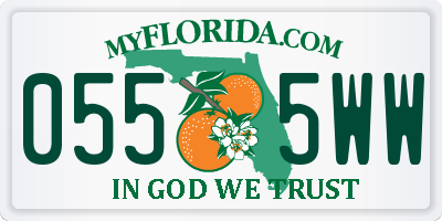 FL license plate 0555WW