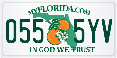 FL license plate 0555YV
