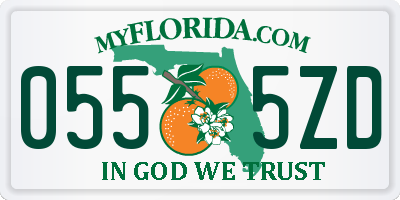 FL license plate 0555ZD