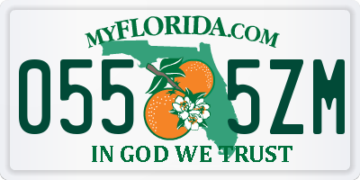 FL license plate 0555ZM