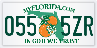 FL license plate 0555ZR