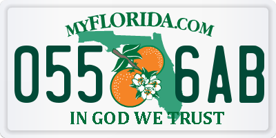 FL license plate 0556AB