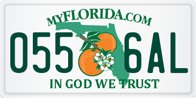 FL license plate 0556AL