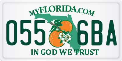 FL license plate 0556BA