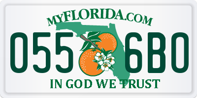 FL license plate 0556BO