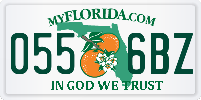 FL license plate 0556BZ