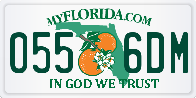 FL license plate 0556DM