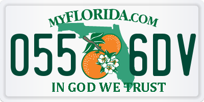FL license plate 0556DV