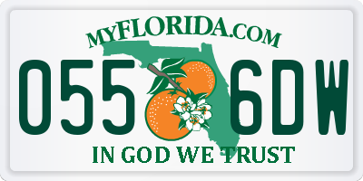 FL license plate 0556DW