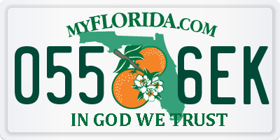 FL license plate 0556EK