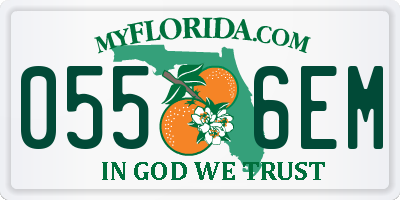 FL license plate 0556EM