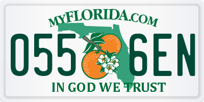 FL license plate 0556EN