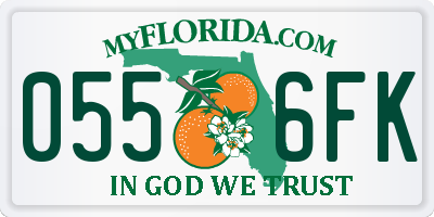 FL license plate 0556FK