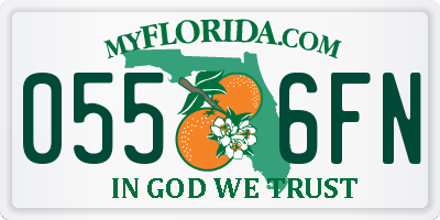 FL license plate 0556FN