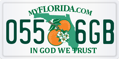 FL license plate 0556GB