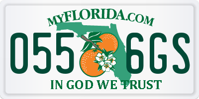 FL license plate 0556GS