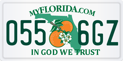 FL license plate 0556GZ