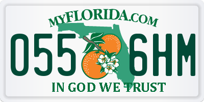 FL license plate 0556HM