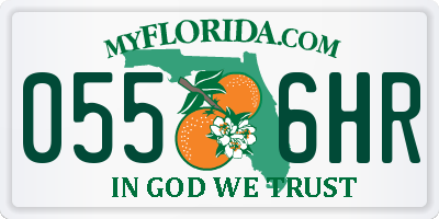 FL license plate 0556HR