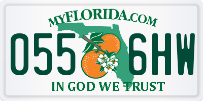 FL license plate 0556HW