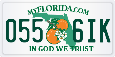 FL license plate 0556IK