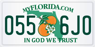FL license plate 0556JO