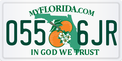 FL license plate 0556JR