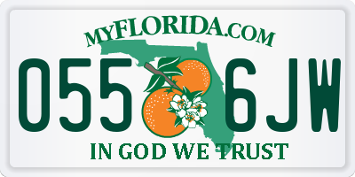 FL license plate 0556JW