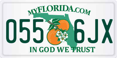 FL license plate 0556JX