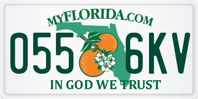FL license plate 0556KV