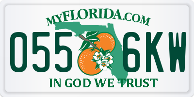 FL license plate 0556KW