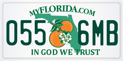 FL license plate 0556MB