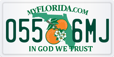 FL license plate 0556MJ
