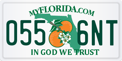 FL license plate 0556NT
